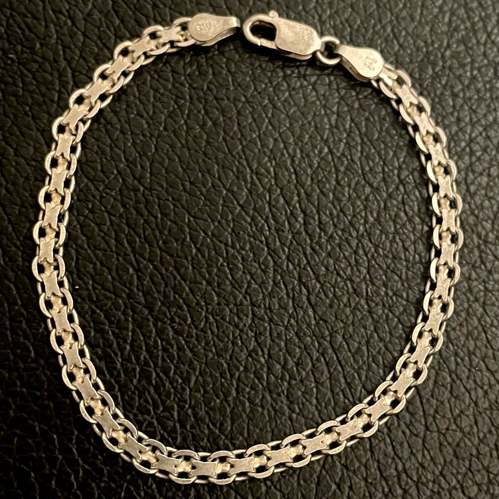 925 Sterling Silver Italian Unique Style Bismarck Bracelet